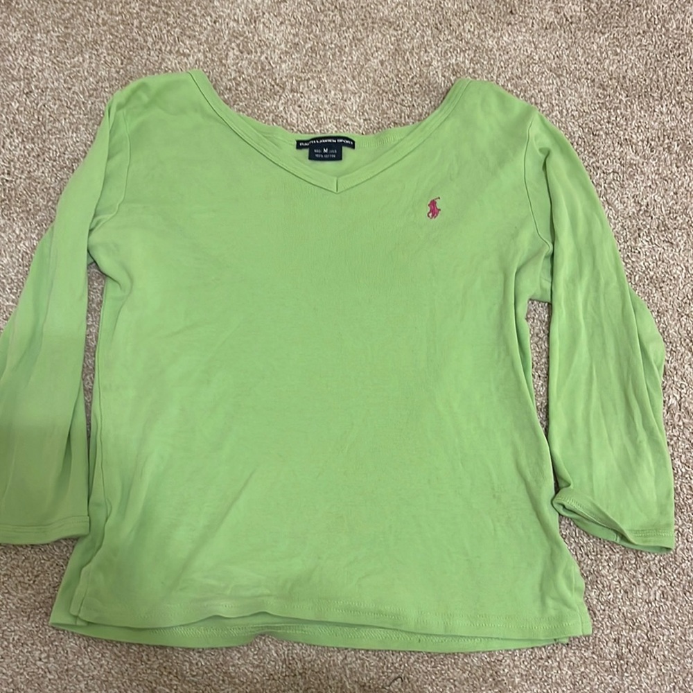 Womens Ralph Lauren 3/4 sleeve shirt